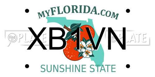 XB1VN Florida License Plate