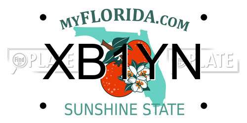 XB1YN Florida License Plate