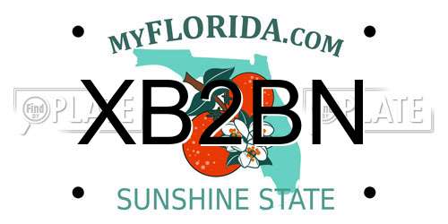 XB2BN Florida License Plate