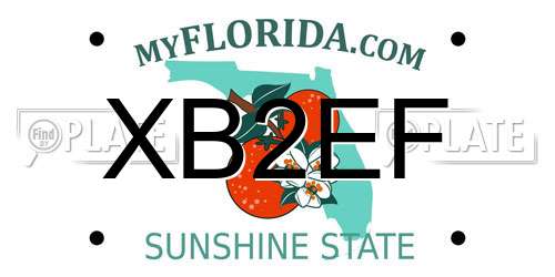 XB2EF Florida License Plate