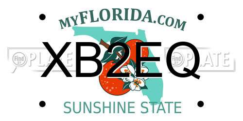 XB2EQ Florida License Plate