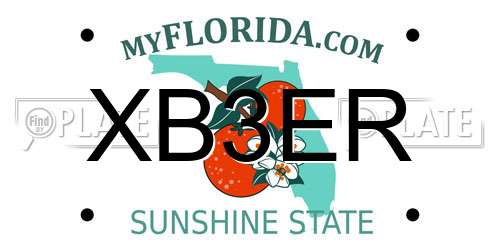 XB3ER Florida License Plate