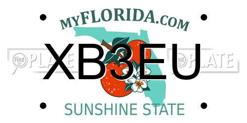 XB3EU Florida License Plate