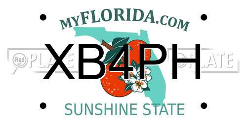 XB4PH Florida License Plate