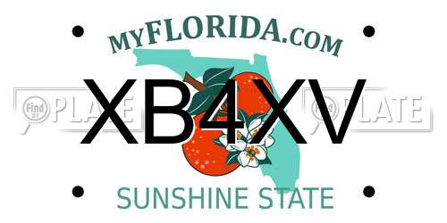 XB4XV Florida License Plate