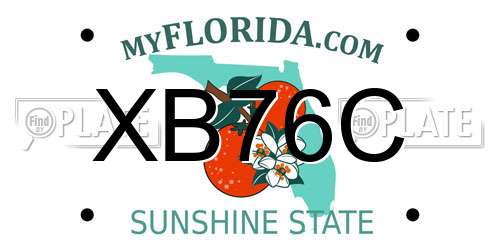 XB76C Florida License Plate