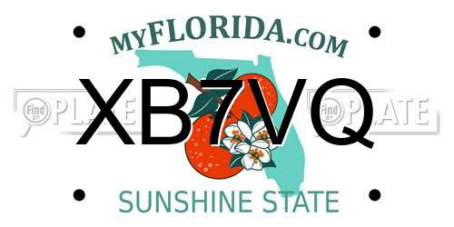 XB7VQ Florida License Plate