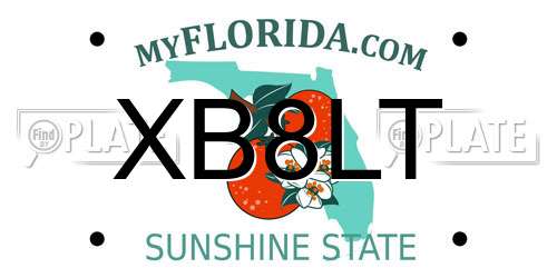 XB8LT Florida License Plate