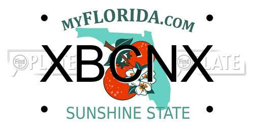 XBCNX Florida License Plate