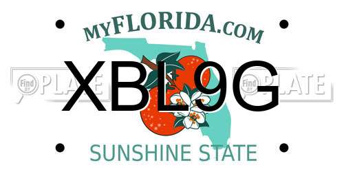 XBL9G Florida License Plate