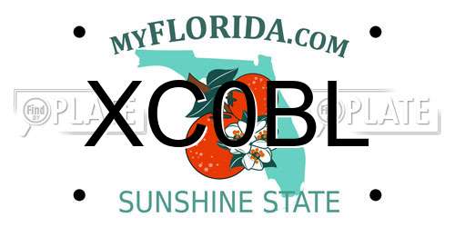 XC0BL Florida License Plate
