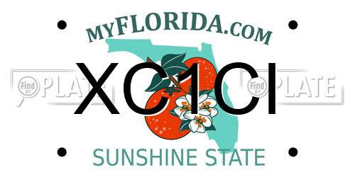 XC1CI Florida License Plate