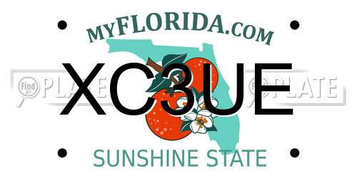 XC3UE Florida License Plate
