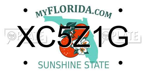 XC5Z1G Florida License Plate