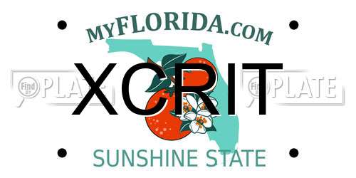 XCRIT Florida License Plate