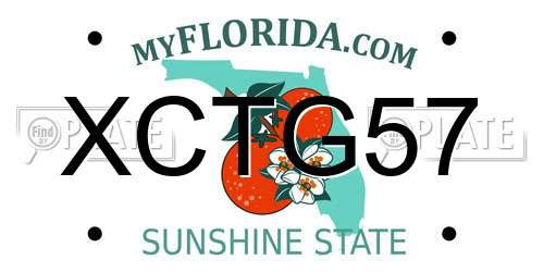 XCTG57 Florida License Plate