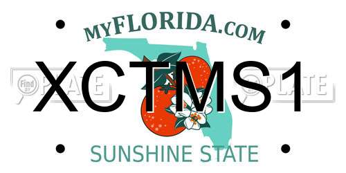 XCTMS1 Florida License Plate