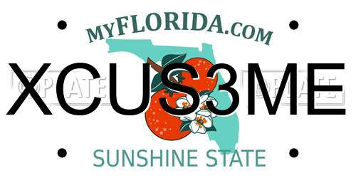 XCUS3ME Florida License Plate