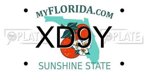 XD9Y Florida License Plate