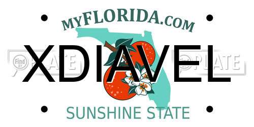XDIAVEL Florida License Plate
