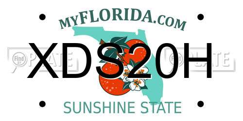 XDS20H Florida License Plate