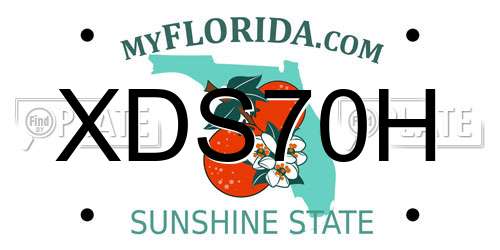 XDS70H Florida License Plate