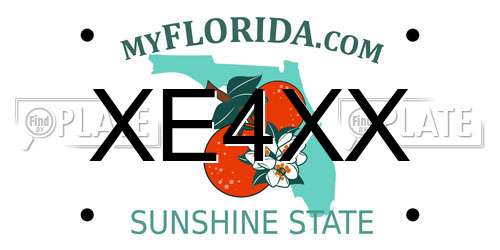 XE4XX Florida License Plate