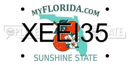 XEEI35 Florida License Plate