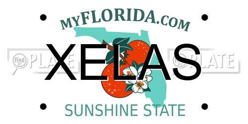 XELAS Florida License Plate