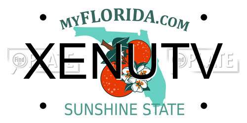 XENUTV Florida License Plate