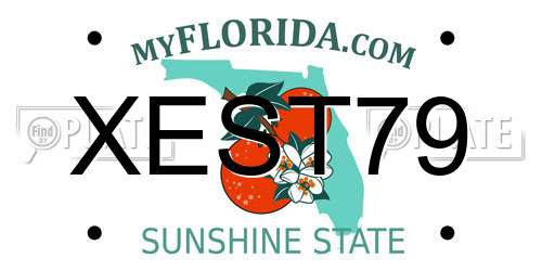 XEST79 Florida License Plate