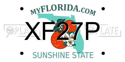 XF27P Florida License Plate