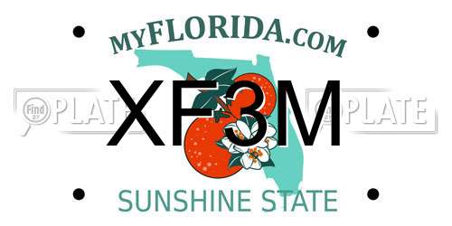 XF3M Florida License Plate