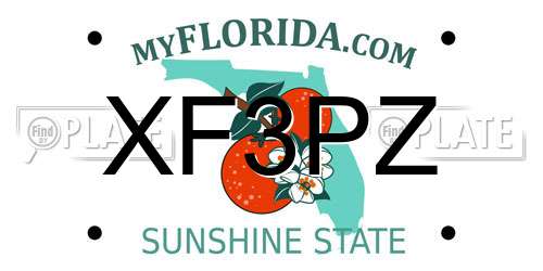 XF3PZ Florida License Plate