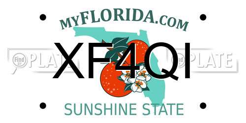 XF4QI Florida License Plate