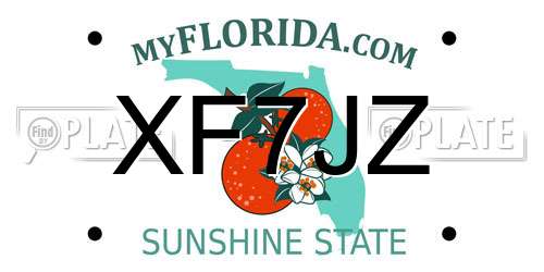 XF7JZ Florida License Plate