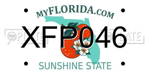 XFP046 Florida License Plate