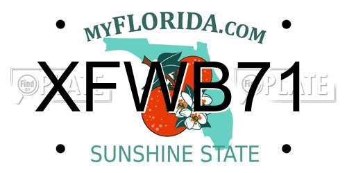 XFWB71 Florida License Plate