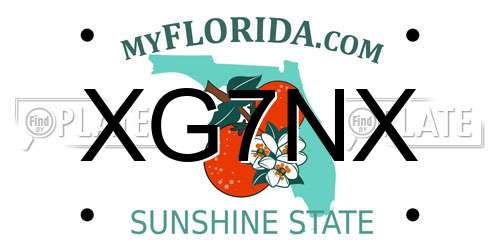 XG7NX Florida License Plate