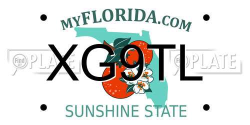 XG9TL Florida License Plate