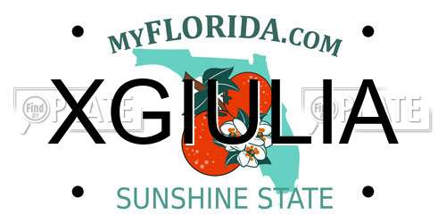 XGIULIA Florida License Plate