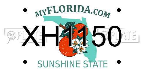 XH1150 Florida License Plate