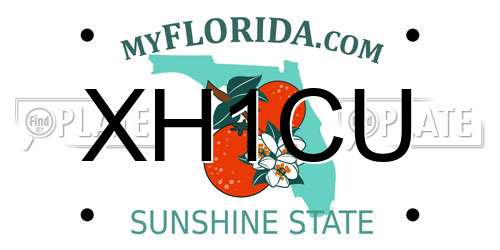XH1CU Florida License Plate