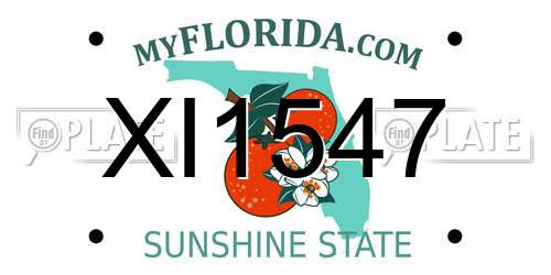 XI1547 Florida License Plate