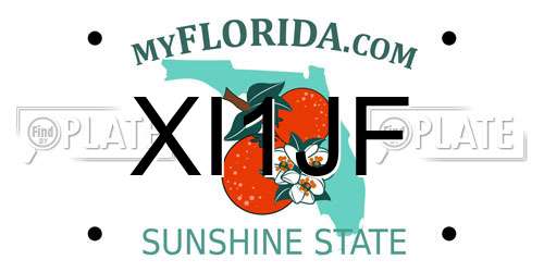 XI1JF Florida License Plate