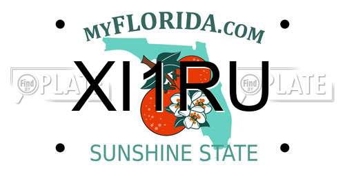 XI1RU Florida License Plate