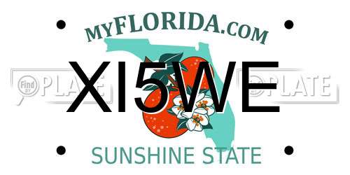 XI5WE Florida License Plate