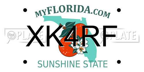 XK4RF Florida License Plate