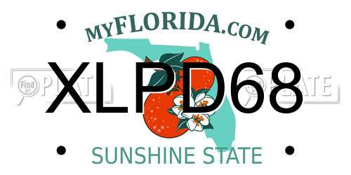 XLPD68 Florida License Plate