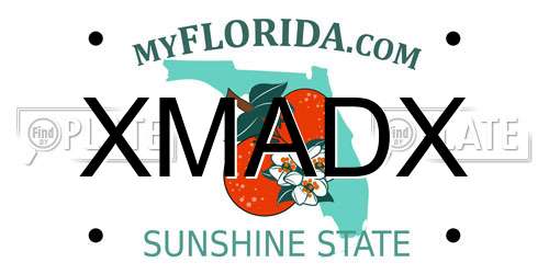 XMADX Florida License Plate